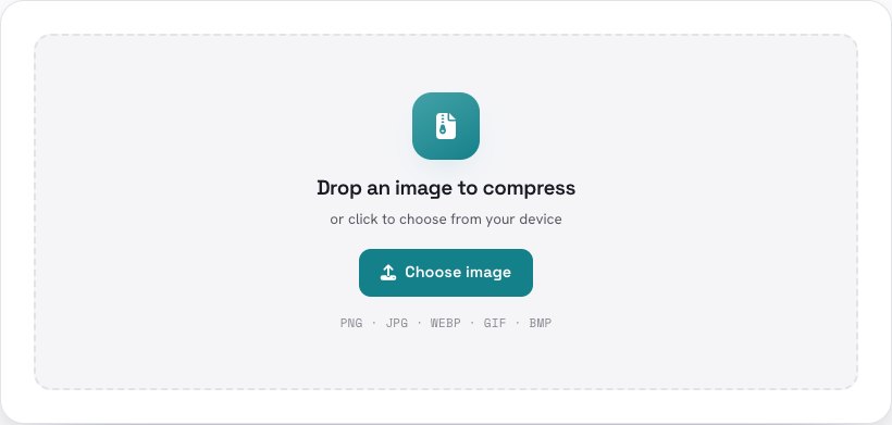 The Image Compress tool with an empty drop area