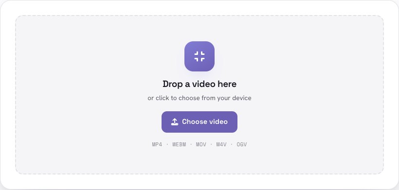 The Video Compressor with an empty drop area