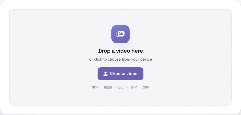 The Video to GIF tool with an empty drop area