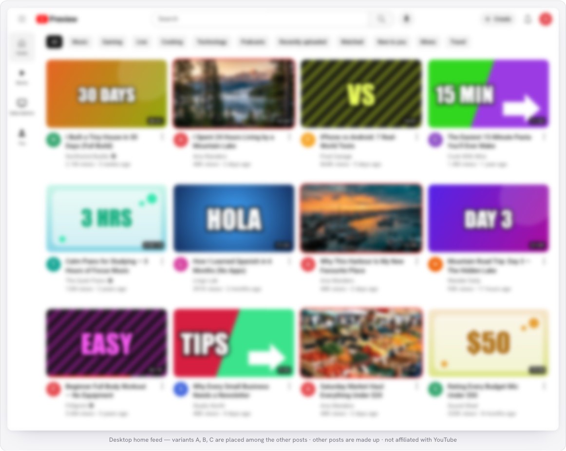 The home feed blurred by the squint test